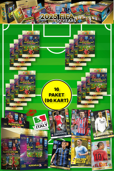 TOYFEST Panini Adrenalyn Fifa 365 - 2025 Official Trading Card Futbolcu Kartl...