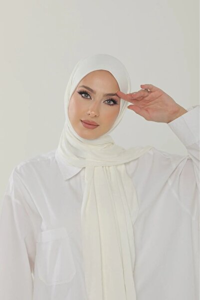 HAR-UM Ticaret Hijab Women's Combed Cotton Shawl Model-Set of 2 Black>white