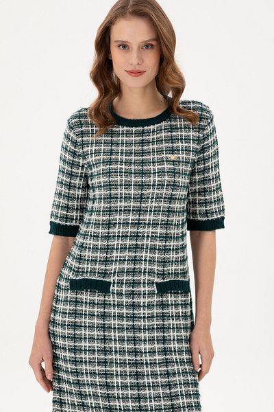 U.S. Polo Assn. Rochie de damă, verde închis, cu decolteu rotund 50293076 -vr079