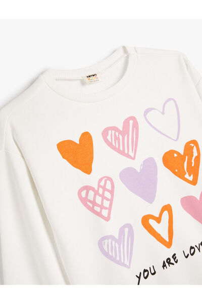 Koton 4SKG10147AK Koton Girl's Sweat ECRU