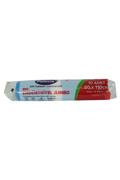 doremodam Lisinya214 Garbage Bag Jumbo Size 80X110Cm 400Gr 50Micron 90Lt Blue Roll 10 Pieces - 333497 -1