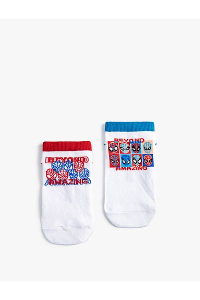 Koton Set of 2 Spiderman Printed Socks Licensed