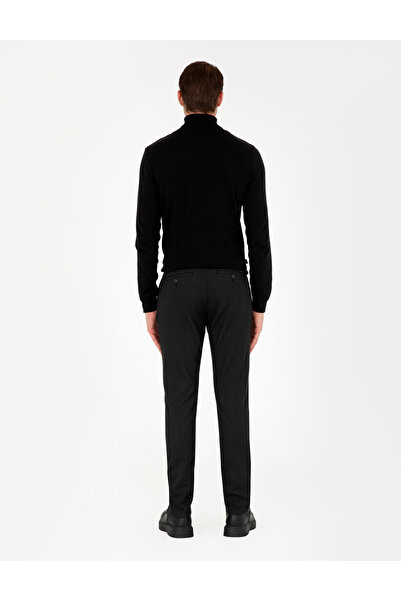 Pierre Cardin Siyah Slim Fit Kanvas Pantolon 50299527-VR046