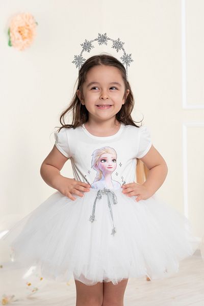 DUCA Fusta tutu umflată cu panglică argintie