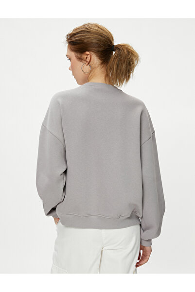 Koton Φούτερ με στάμπα με μακρυμάνικη λαιμόκοψη