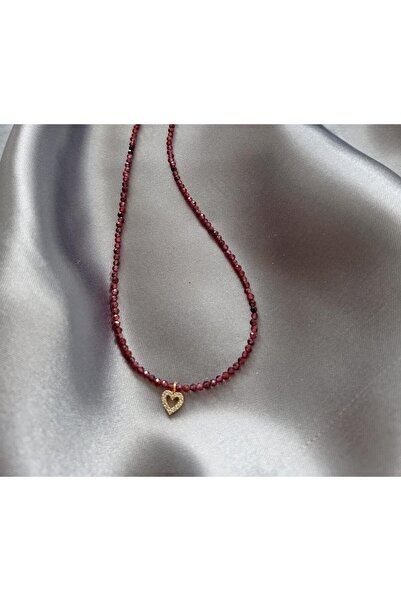 Doğaltaş Lal Taşı (GARNET)kolye