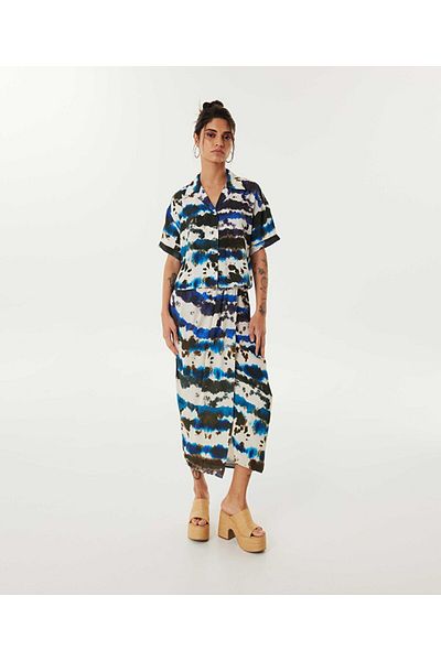 Twist Fusta drapată cu model