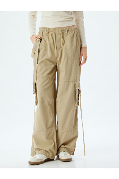 Koton Бавовняні штани карго з еластичною талією та кишенями