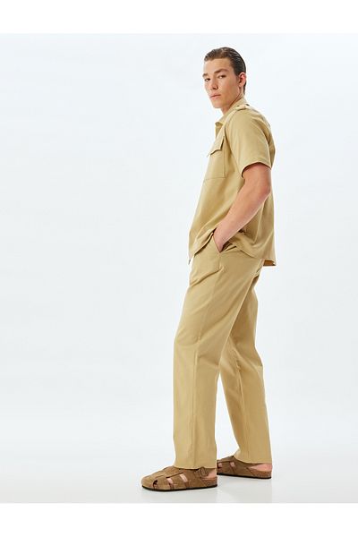 Koton Baggy-Hose mit Knöpfen und Chino-Taschendetail