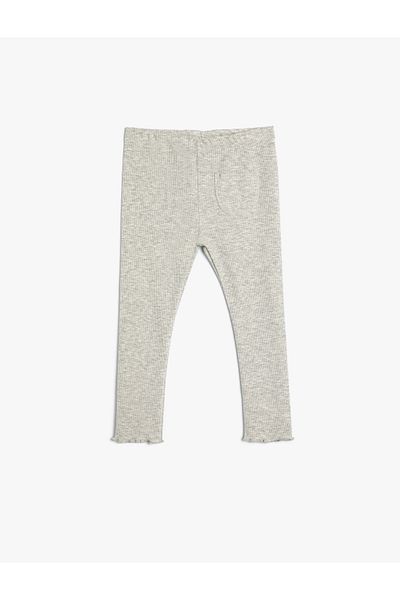 Koton Cotton Basic Tights - Ribbed and Pocket Detail