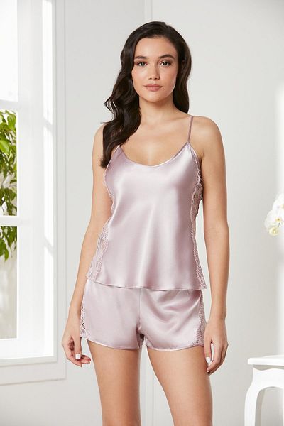 Pierre Cardin Satin Lace Shorts - Babydoll Set - 438