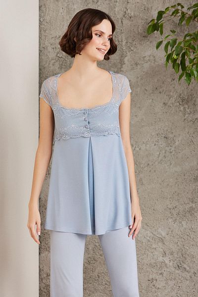 Pierre Cardin 3-piece Lace Women's Maternity Pajamas Set - 2805
