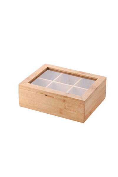 HOMİNG 6 Compartment Wooden Tea Box 241732