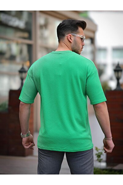 Valiberta Πλεκτό μπλουζάκι Oversize με λεπτομέρεια τσέπης - Πράσινο