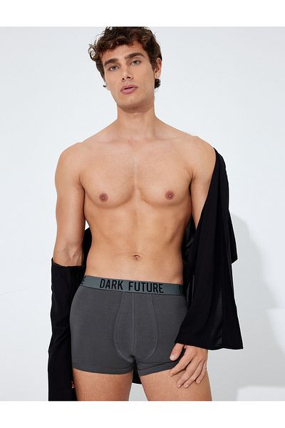 Koton Σετ Boxer 3 τεμαχίων Σύνθημα τυπωμένο πολύχρωμο