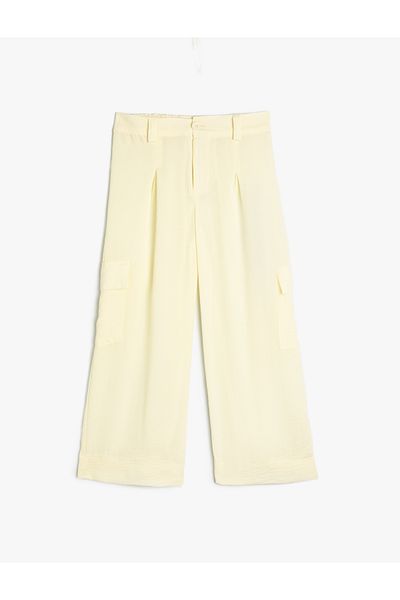 Koton Pants Wide Leg Pocket Detailed Buttoned