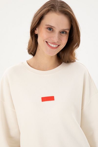 U.S. Polo Assn. Hanorac crem pentru damă cu decolteu 50294221 -vr071