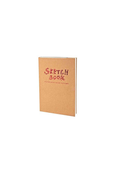 Art & Art Lutart Sketch Book Stitched Kraft Cardboard Cover 100 Gr 120 Yp A4