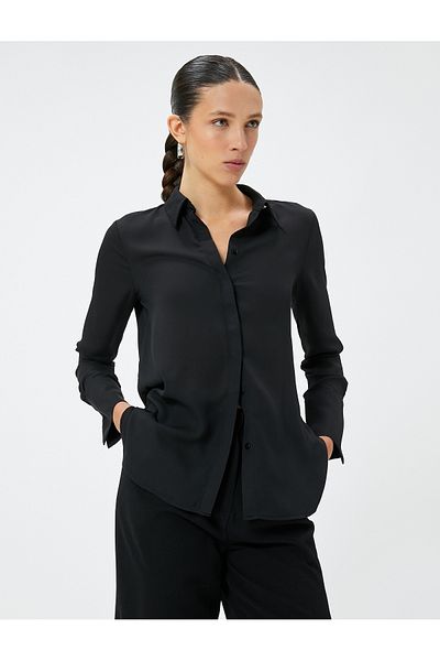 Koton Classic Long Sleeve Shirt - Buttoned and Standard Fit