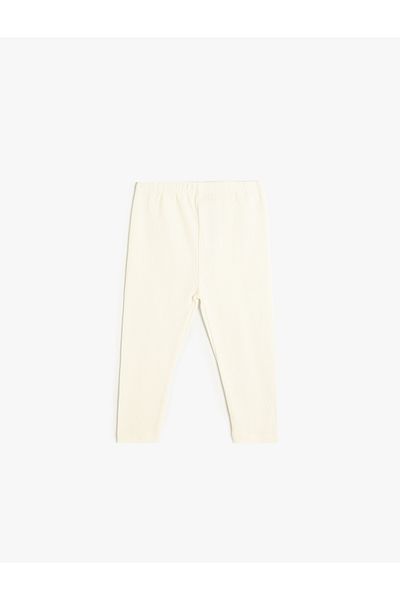 Koton Cotton Ribbed Basic Tights - Elastic Waist