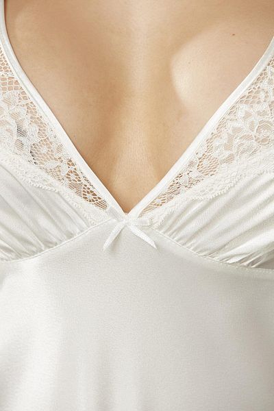 Pierre Cardin Satin Lace Women's Nightgown - 860 Ecru
