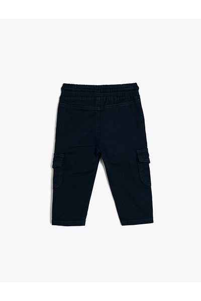 Koton Cotton Cargo nadrágok - derékfűzőkkel és zsebekkel