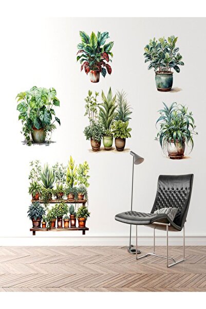 6-piece Sticker Flower Potted Models MC-480C