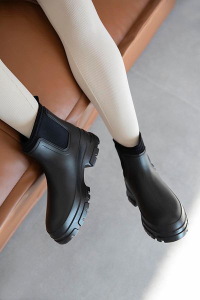 STRASWANS Carmen Black Waterproof Plastic Women's Boots