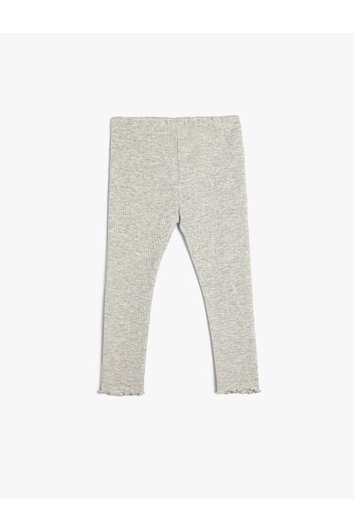 Koton Cotton Basic Tights - Ribbed and Pocket Detail