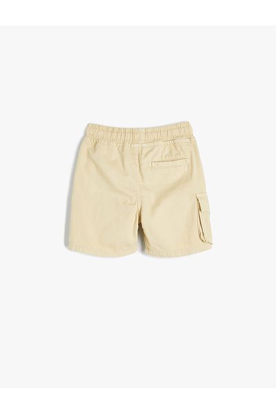 Koton Cotton Waist Tie Shorts - Pocketed