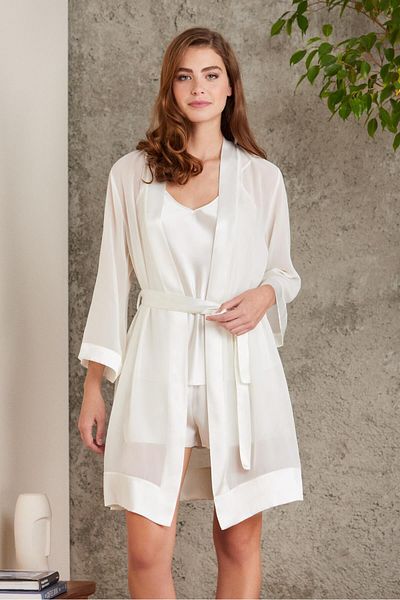 Pierre Cardin Set de patru zestre de mireasă din satin - 7085 Ecru