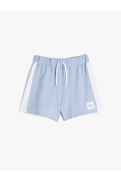 Koton Shorts Tie Waist Color Contrast Cotton