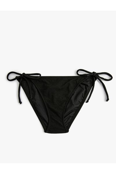Koton Strukturiertes String-Bikiniunterteil – seitlich gebunden, normale Taille