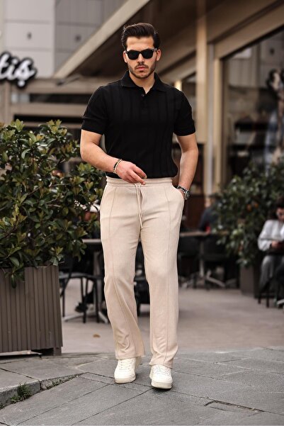 Valiberta Μαύρο πλεκτό μπλουζάκι με λαιμόκοψη πόλο - με κουμπιά