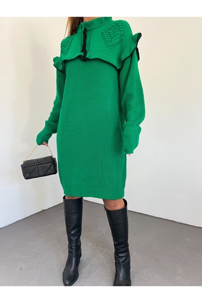 Modamorfo Πλεκτό με κορδόνια τουνίκ με γιακά