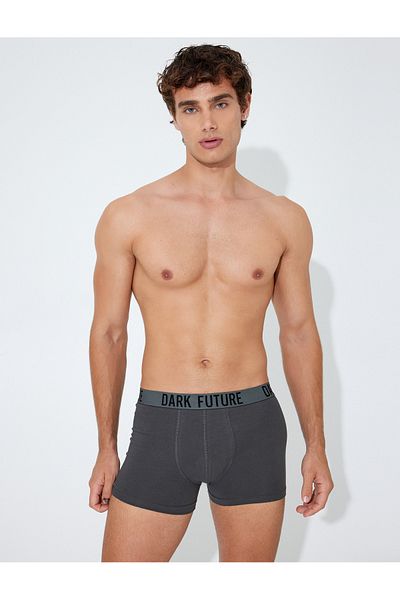 Koton Σετ Boxer 3 τεμαχίων Σύνθημα τυπωμένο πολύχρωμο