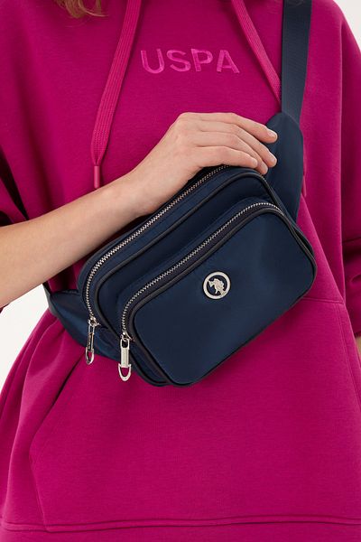 U.S. Polo Assn. Women's Navy Blue Quilted Waist Bag 50300298 -Vr033