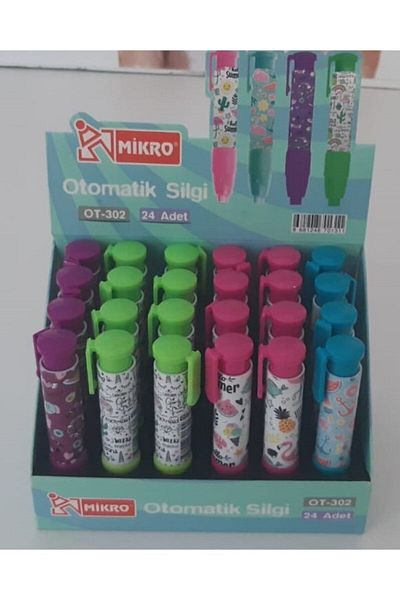 Mikro Ot-302 Girls Eraser Automatic (4 Pieces)