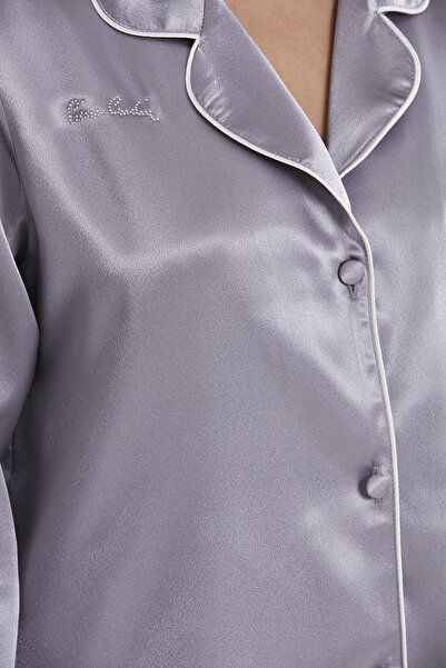 Pierre Cardin Saten Biyeli Kadın Pijama Takımı - 1200 Royal