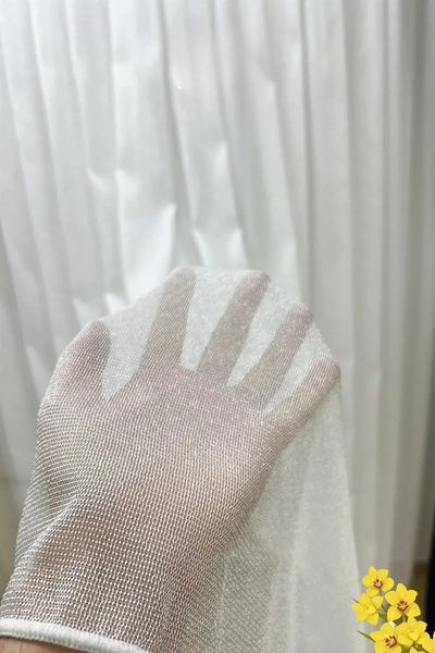 Madame Dower Frahm 1x3 Tulle Curtain - Thick PleatExtraDraped, Heavy Fabric, No Crease Ironing Required