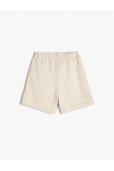 Koton Tie-Up Waist Tweed Shorts