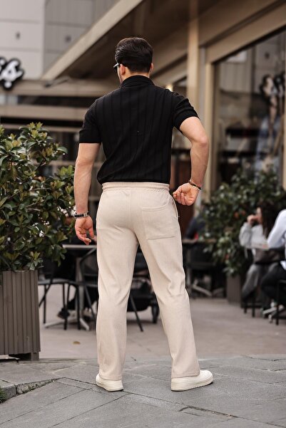 Valiberta Μαύρο πλεκτό μπλουζάκι με λαιμόκοψη πόλο - με κουμπιά