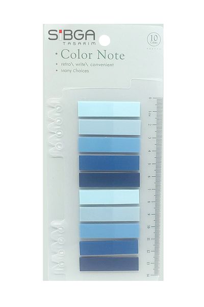 sibga tasarım Transparent Colored Post-It Note Paper - 200 Sheets Bookmark Sticker