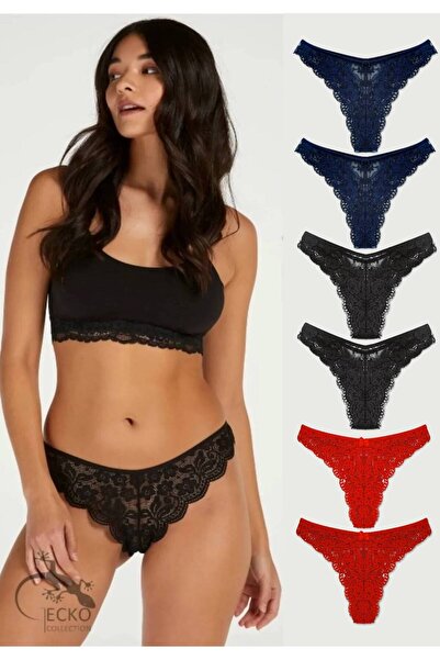 yokyokcollection wildcat Brazilian Dantelli Γυναικεία Σλιπ 6 τεμάχια