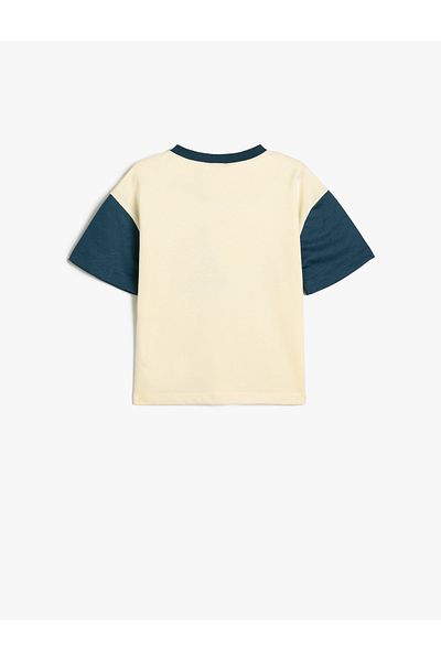 Koton Summer Cotton Short Sleeve Crew Neck T-Shirt