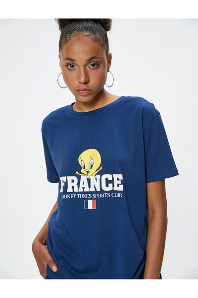 Koton Tricou oversize imprimat cu licență Tweety - mânecă scurtă