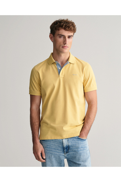 Gant Erkek Sarı Regular Fit Polo