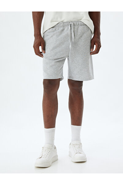Koton Spor Şort Oversize Beli Bağcıklı Cep Detaylı Pamuk Karışımlı