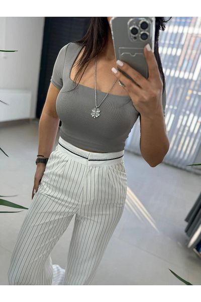 caddstore Πρωτότυπο Brand Square Collar Crop