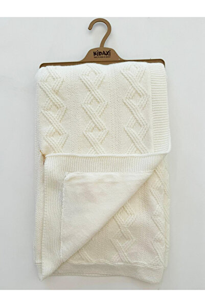 Kidaxi Welsoft Astarlı Triko Battaniye 90x100  Ekru